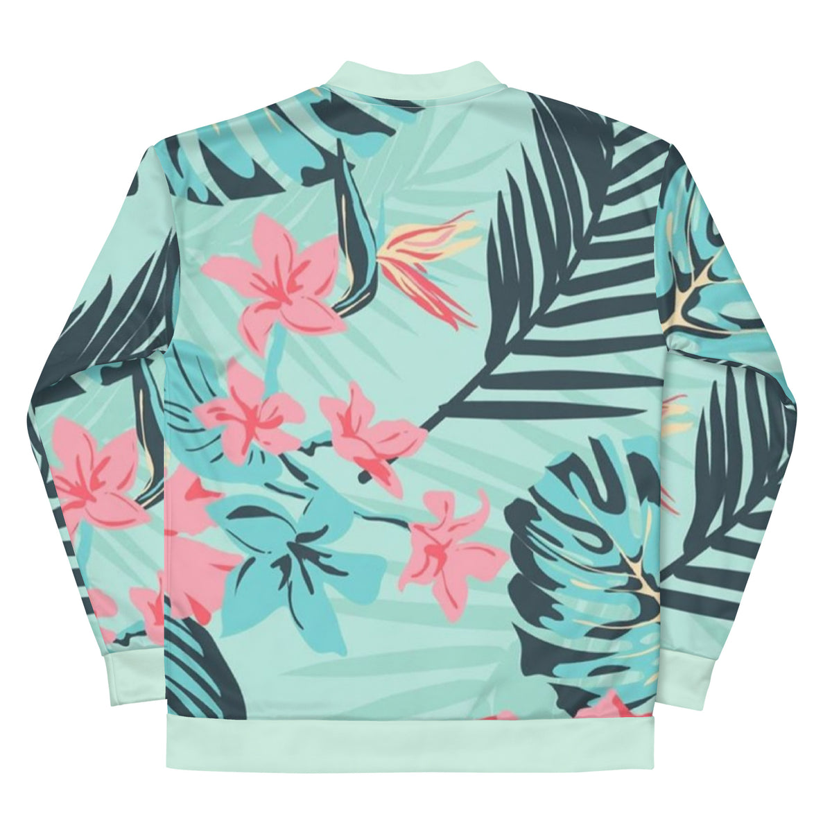 Tropical Flamingo Print Men's Bomber Jacket