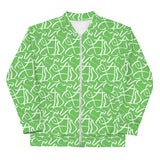 Bomber Jacket - Light Green Abstract