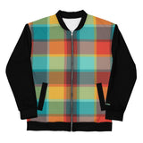 Bomber Jacket - Orange Plaid