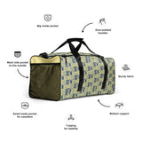 Duffle Bag - Yellow/Blue Basket Weave