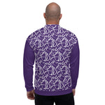 Bomber Jacket - Purple Abstract