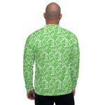 Bomber Jacket - Light Green Abstract