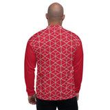 Bomber Jacket - Geometric (Red)