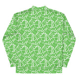 Bomber Jacket - Light Green Abstract