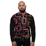 Bomber Jacket - Magenta Squares