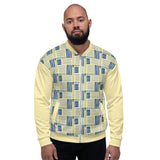 Bomber Jacket - Yellow/Blue Basket Weave