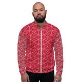 Bomber Jacket - Geometric (Red)