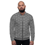 Bomber Jacket - Geometric (Grey)