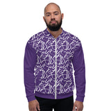 Bomber Jacket - Purple Abstract