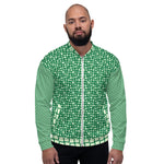 Bomber Jacket - Green Abstract