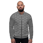 Bomber Jacket - Geometric (Grey)