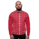 Bomber Jacket - Geometric (Red)