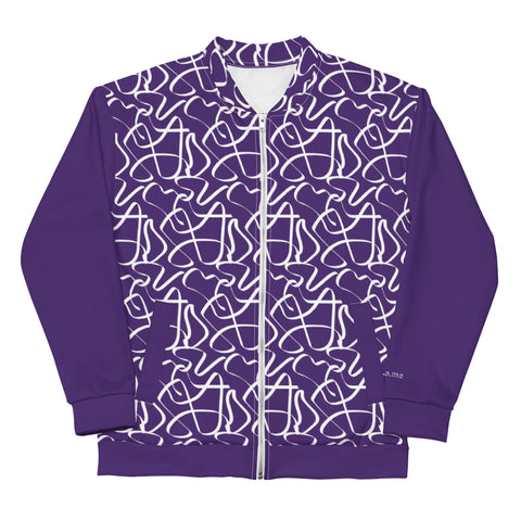 Bomber Jacket - Purple Abstract