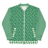 Bomber Jacket - Green Abstract