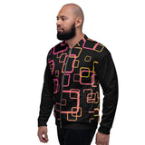 Bomber Jacket - Magenta Squares