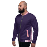 Bomber Jacket - Tolopea/Pink Abstract