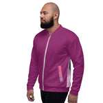 Bomber Jacket - Eggplant Abstract