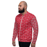 Bomber Jacket - Geometric (Red)