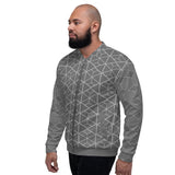 Bomber Jacket - Geometric (Grey)