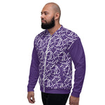 Bomber Jacket - Purple Abstract