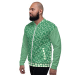 Bomber Jacket - Green Abstract