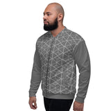 Bomber Jacket - Geometric (Grey)