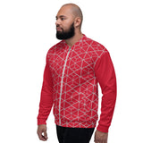 Bomber Jacket - Geometric (Red)