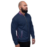 Bomber Jacket - Triangles (Navy Blue)