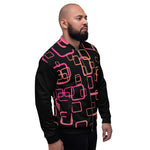 Bomber Jacket - Magenta Squares