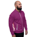 Bomber Jacket - Eggplant Abstract