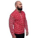 Bomber Jacket - Geometric (Red)