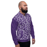 Bomber Jacket - Purple Abstract