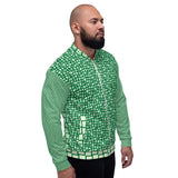 Bomber Jacket - Green Abstract