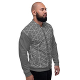 Bomber Jacket - Geometric (Grey)