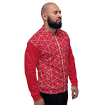 Bomber Jacket - Geometric (Red)