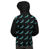 Hoodie - Black/Aqua Chili Pepper