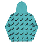 Hoodie - Aqua/Black Chili Pepper