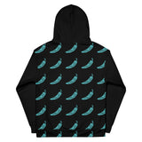 Hoodie - Black/Aqua Chili Pepper