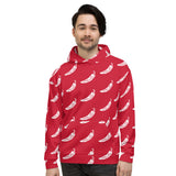 Abstract Hoodie - Red/White Chili Pepper