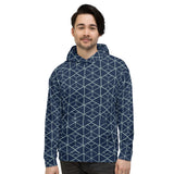 Abstract Hoodie - Navy Blue