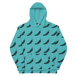 Hoodie - Aqua/Black Chili Pepper