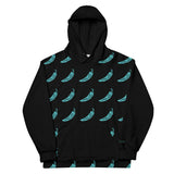 Hoodie - Black/Aqua Chili Pepper