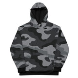 Hoodie - Black & Grey Camo