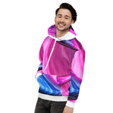 Abstract Hoodie - Blue/Pink