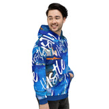 Abstract Hoodie - Hustle Blue