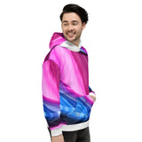 Abstract Hoodie - Blue/Pink