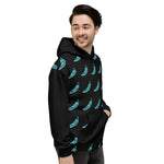 Hoodie - Black/Aqua Chili Pepper