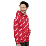 Abstract Hoodie - Red/White Chili Pepper